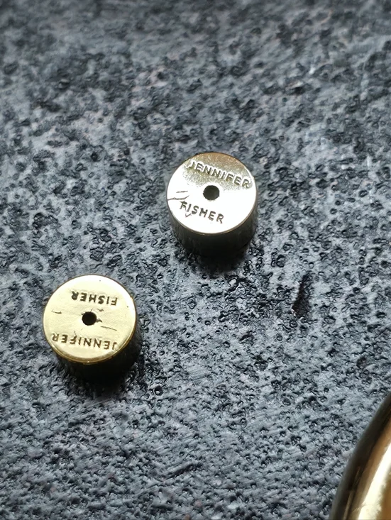 14k Gold Post Jennifer Fisher Hoops - Picture 7 of 9